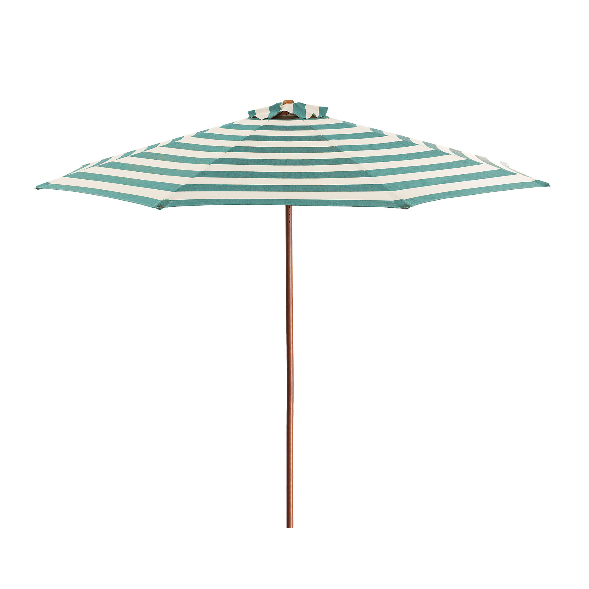 Heininger DestinationGear, Wood 9ft. Market Umbrella Soft Teal Ivory, Shape Octagon, Model# 1281